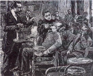 antique dentist work illustration